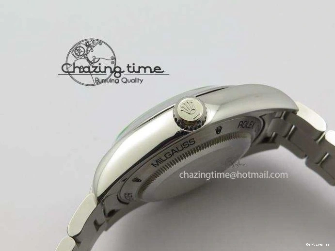 1225 HighPerformance Milgauss 116400 GV JF 1:1 Green Sapphire Blue Dial On SS Bracelet SA 3959